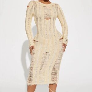 Fashion Nova Lo’s Cabos Crochet Midi Dress